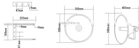 ITC T-720CD 100W Aluminum IPx6 Waterproof Outdoor Horn Speaker for PA