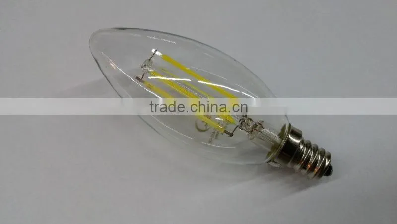 Clear Frosted led filament bulb dimmable c35 e12 4w led candle bulb