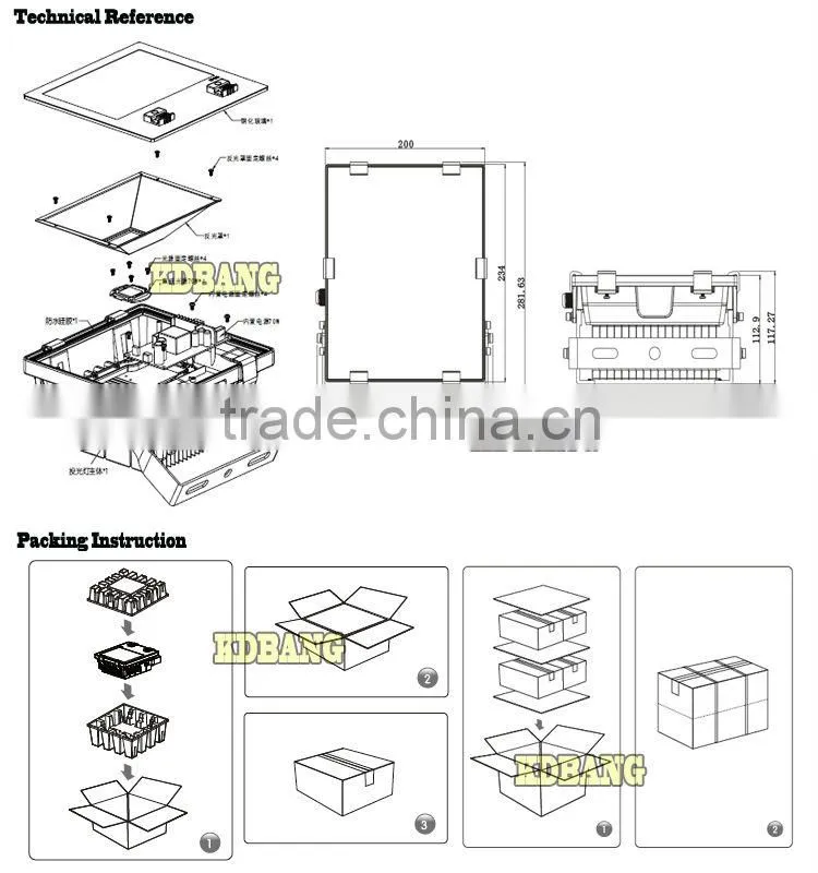 Alibaba high quality waterproof ip65 flood light led