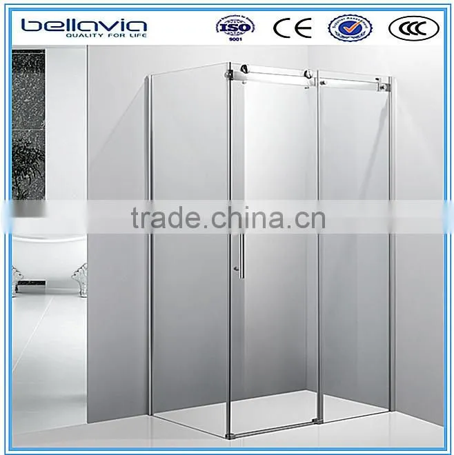 Big wheels, sliding opening aluminium profiles for shower enclosures corner shower doors shower room