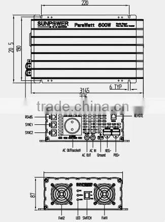 1000W 12/24/48V Pure sine wave inverter