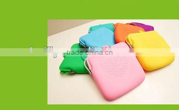 Candy color silicone bag purse silicone jelly bag shoulder diagonal package