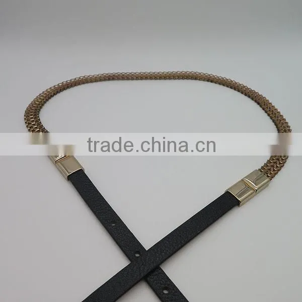 Fashionable skinny chain waist belt for women
