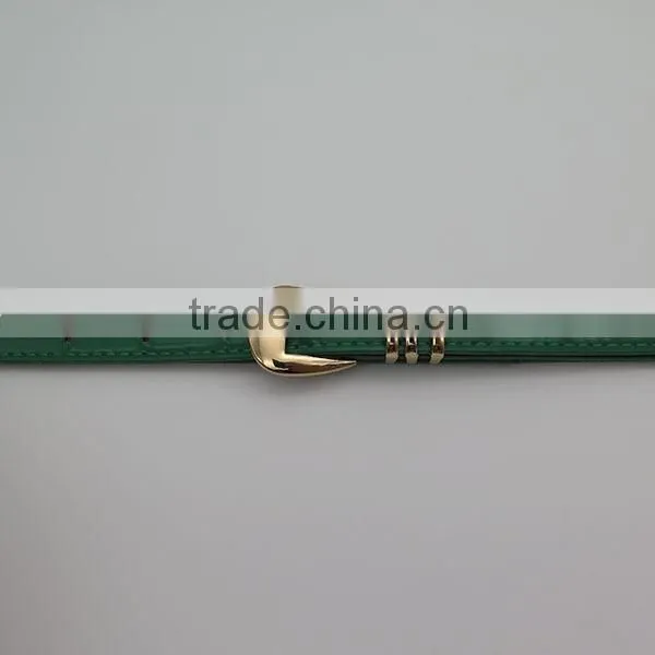 Fashion style thin green skinny belt for women