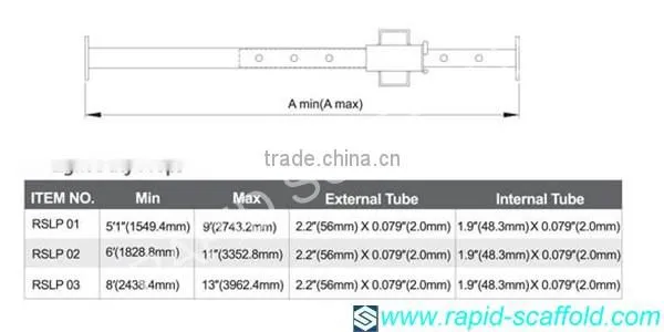 adjustable jack post shoring props