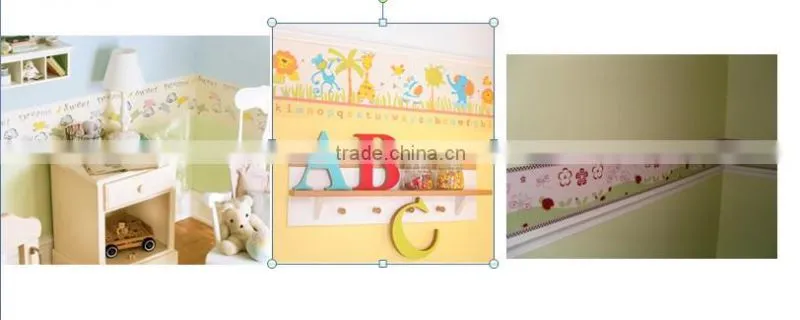 Many designs PVC printed wall border for furniture and house decoration