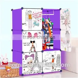 2015 hot sell grils cheaper wardrobe for storing clothes