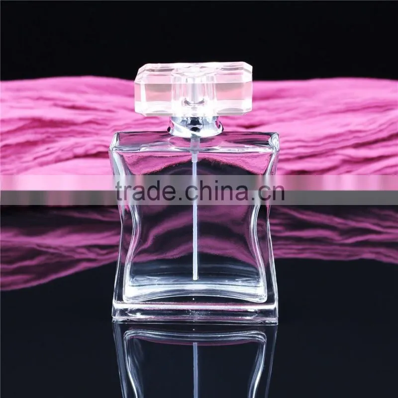 2016 new design wholesale 100ml glass spray perfume bottles