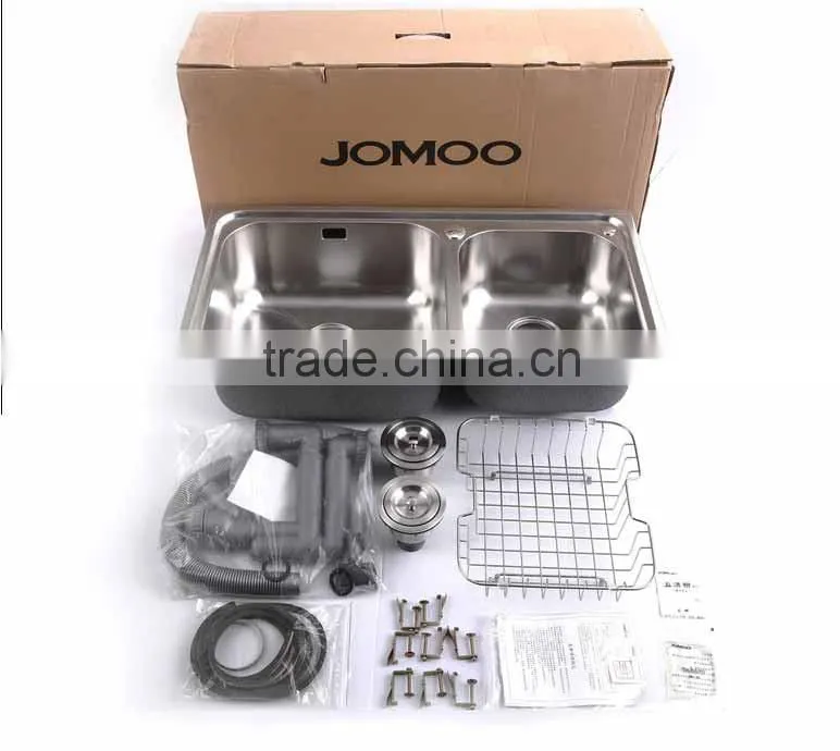 JOMOO Best Stainless Steel Double Bowl Kitchen Sink with cutting board hot sales kitchen sink