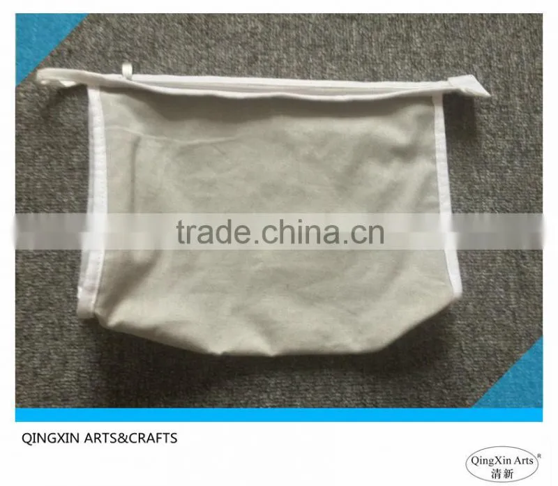printed promotional cotton fabric cosmetic bag with handle