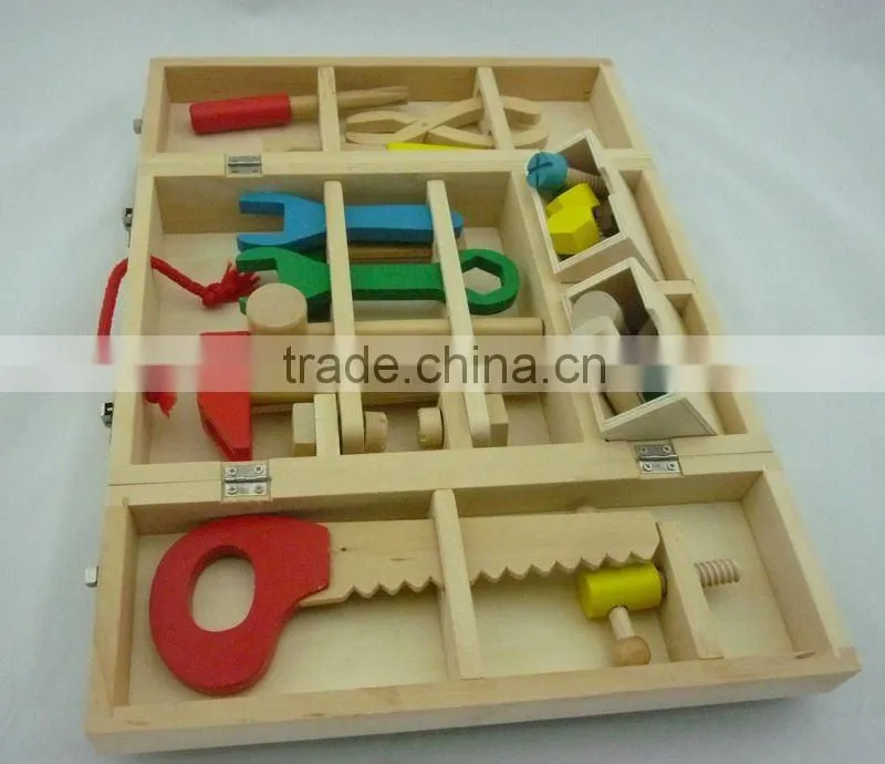 basswood pretend play carpenter tool set toy