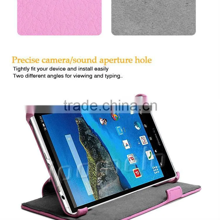 Special design stand leather case for tablet pc for AQUOS PAD SH-06F