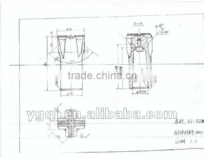 Tungsten welding thread Cross Bits