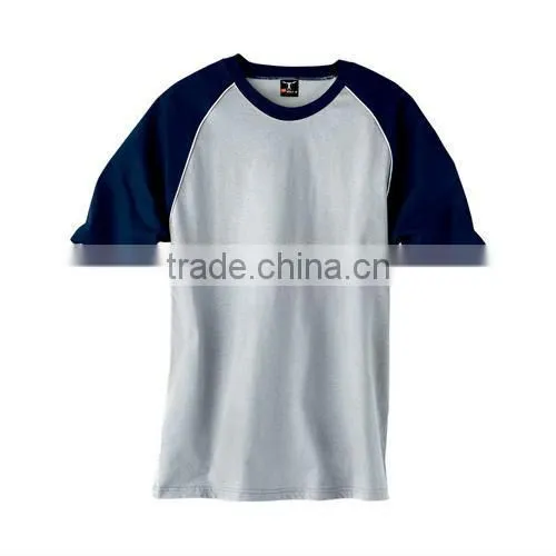 Ringspun Cotton Contrast Raglan T-shirt with Piping