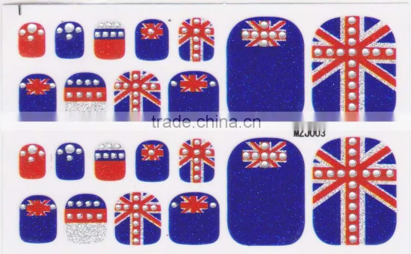 22pcs nail polish sticker toe nail art sticker