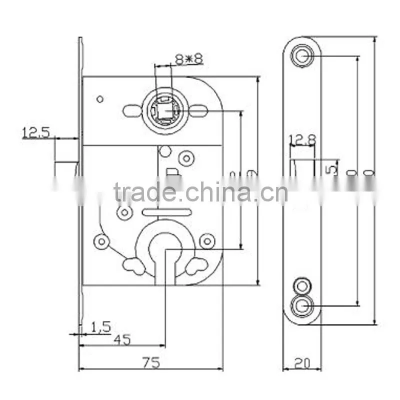 Locker room lock cylinder cover of popular industrial door handles and locks