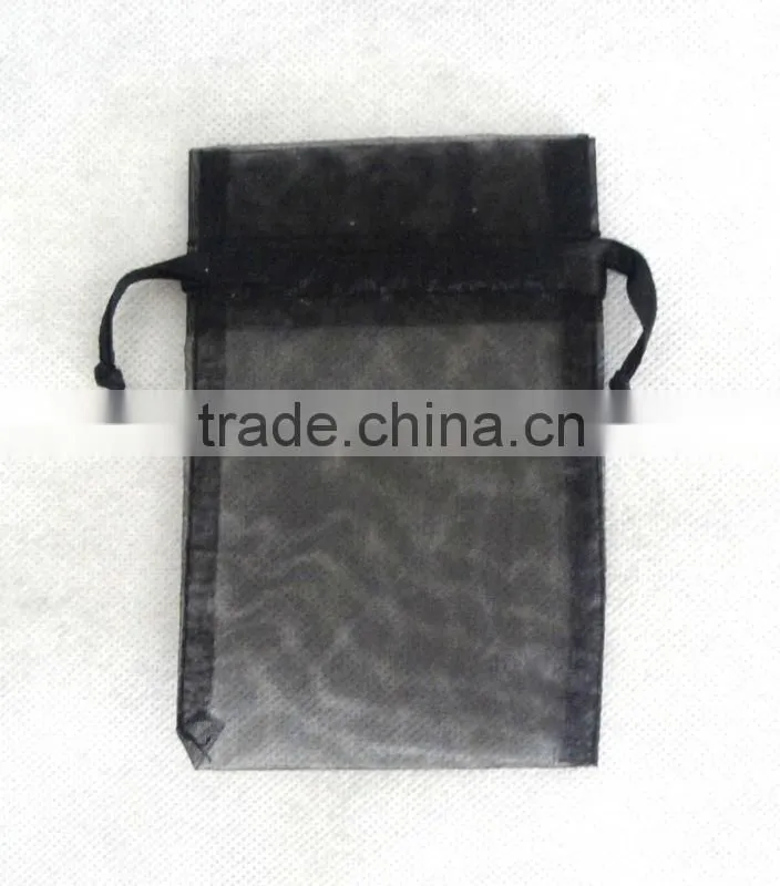 One color organza drawstring bags for gift