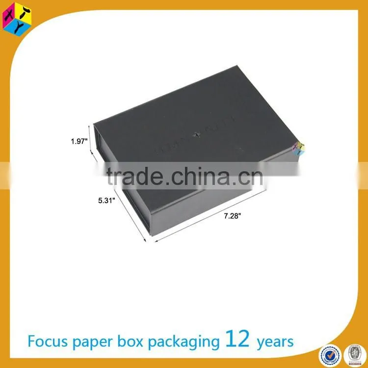 black magnetic closure gift packaging folderable boxes