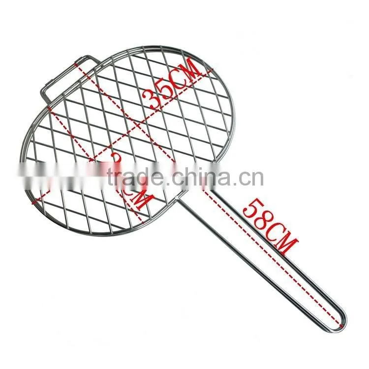 round fish net /stainess steel grilled fish net/cheap price BBQ grill net.