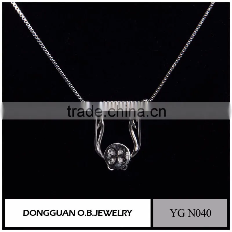 Wholesale Fashion Necklace Jewelry 925 Sterling Silver Crystal Flowers Necklace