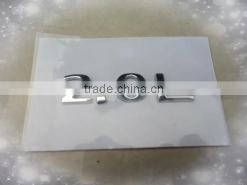 2.0L truck Plastic chrome letters