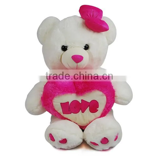 Super soft valentine day bear with red heart