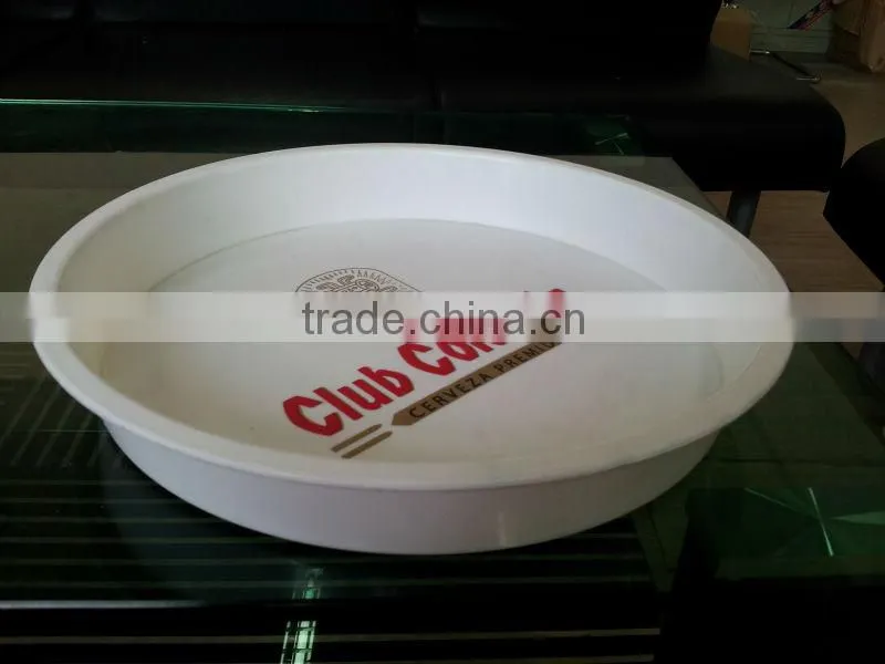 pastic non-slip custom black plastic plate for food serving