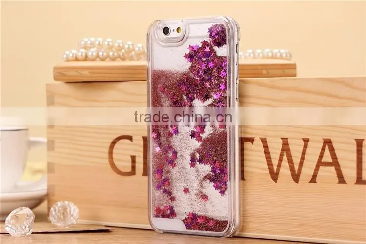 Glitter Stars Quicksand Design PC Case for IPhone 6 /6s /6 plus