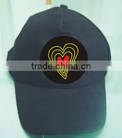 100% cotton baseball cap with EL panel