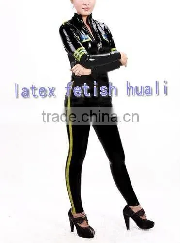 100%handmade natural Latex catsuit Latex dress
