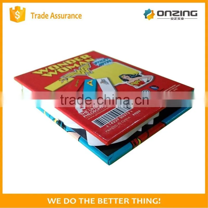 High quality fancy pad sticky notes with cover