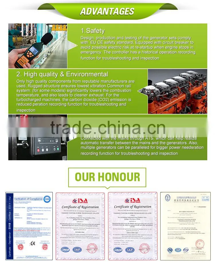 750kW Electrical Power 8Cylinders Marine Genset