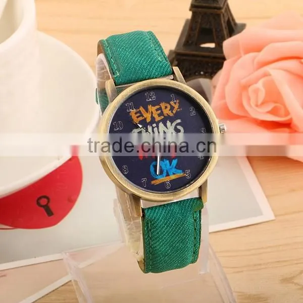 New Arrivals Mixed Color Everything Will Be Ok Watch Leather