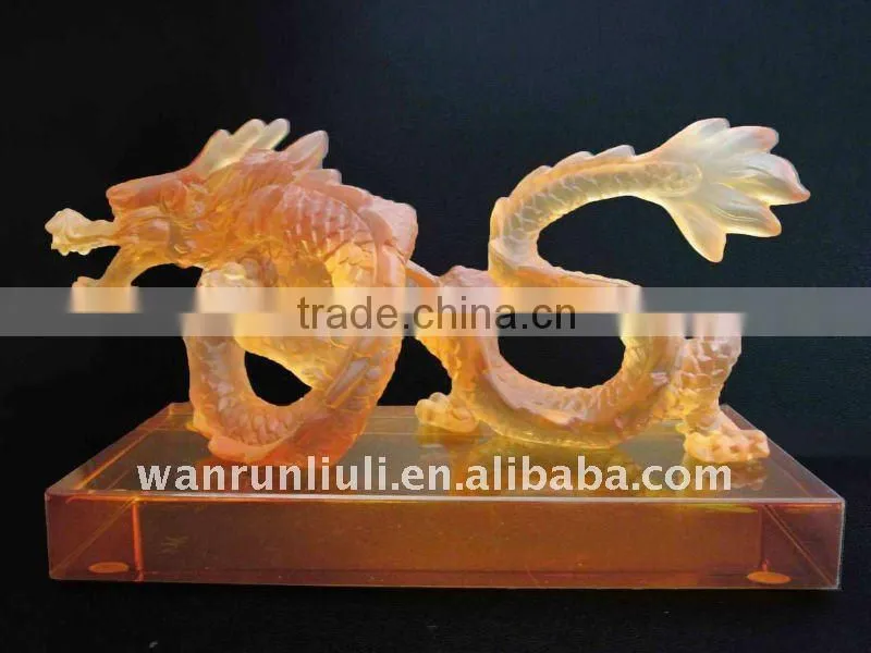 customized casting glass fish vase as artificial centerpiece for collection