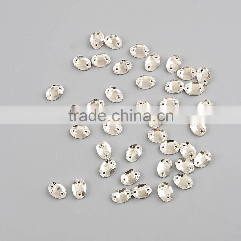 Oval shaped nail crystal stones for clothes decoration