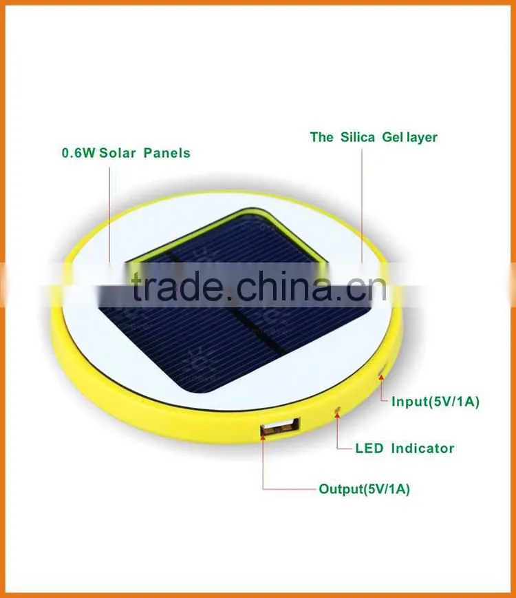 Portable and durable Shenzhen workingda 8000mah solar power bank