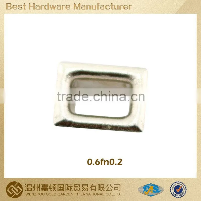 Silver shiny competitive price oval shape groove buckle for canvas