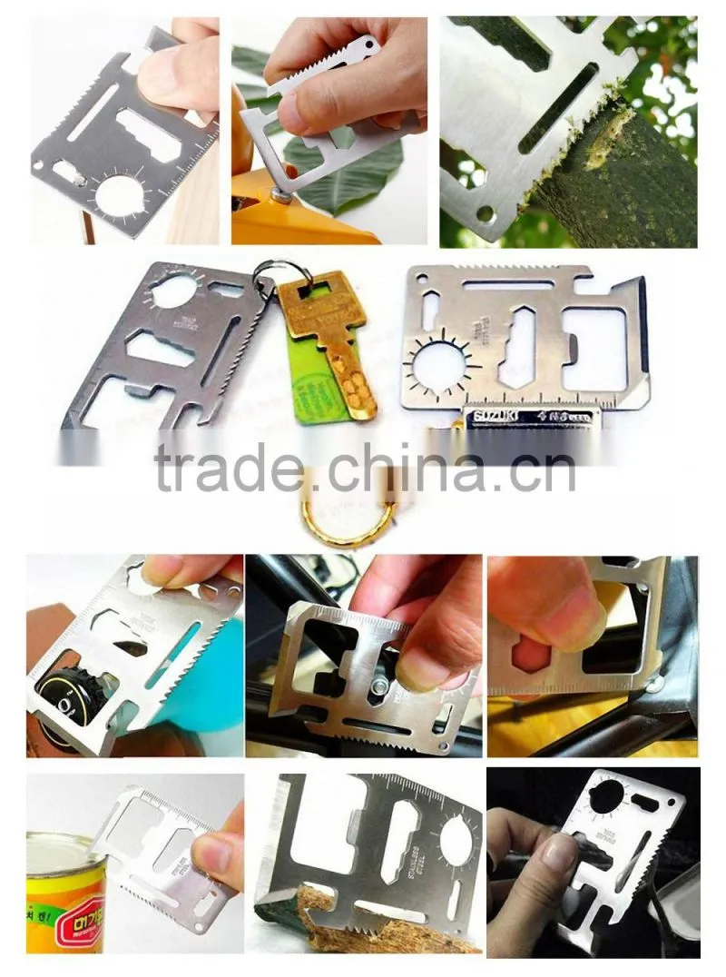11 in 1 Stainless Steel Multi Tool Card