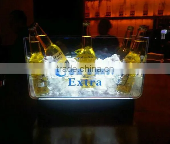 led luminous ice bucket, LED Lighted Ice Bucket, LED Illuminated Ice Bucket