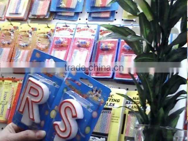 Wholesale A-Z Outline Alphabet Candle, available in A B C D E F G ...Y , 26 letter candle Kids Birthday Partyware Party Supplies