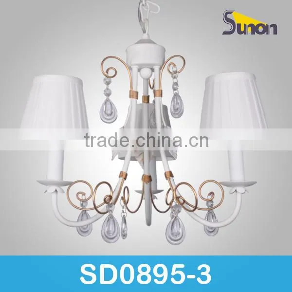SD0895-5 White Decortive Chandelier/5 Light Wrought Iron Chandelier/Villa Chandelier
