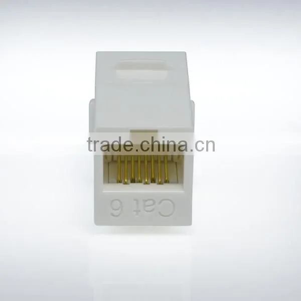 Taiwan Manufacturer RJ45 Cat5e 180 Degree Unshielded UTP Straight Keystone Coupler