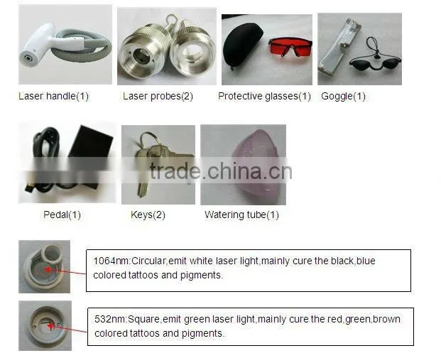 Q switch nd yag laser equipment forlaser tattoo removal machine beauty salon use for tattoo removal