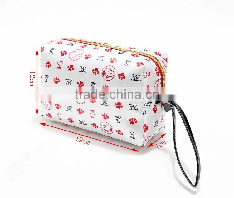 2015 new promotional stain printed necessity cosmetic bag