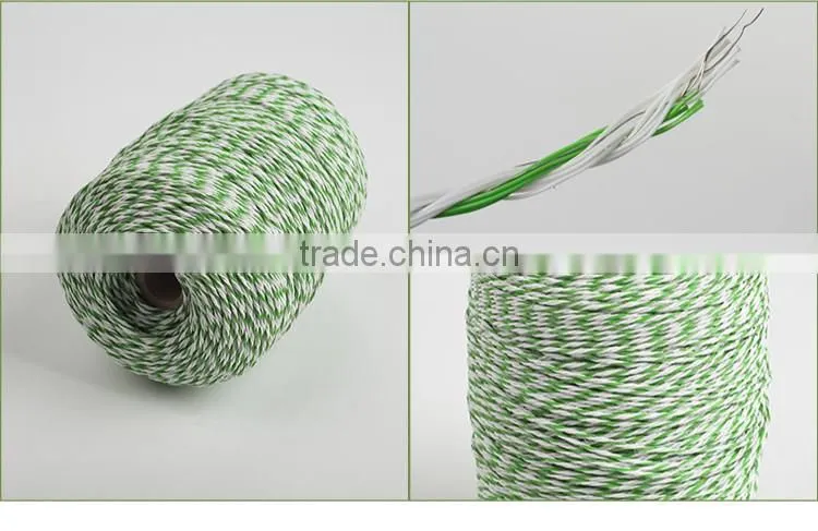 China Manufacturer electric fence PE fence poly rope for farm fence post