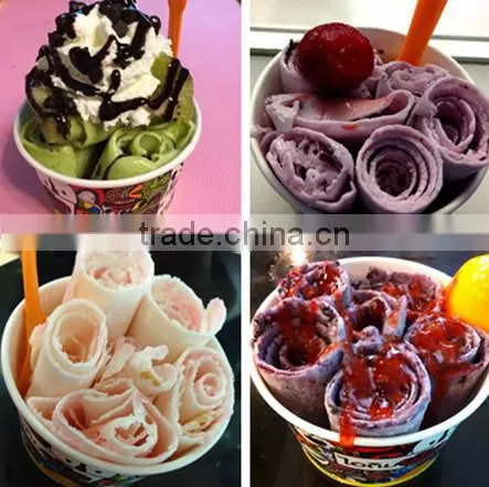 Most Effective Low Nosie Single Flat PanThailand Fried Ice Cream Machine/ Used In Food Truck Fry Ice Cream Machine
