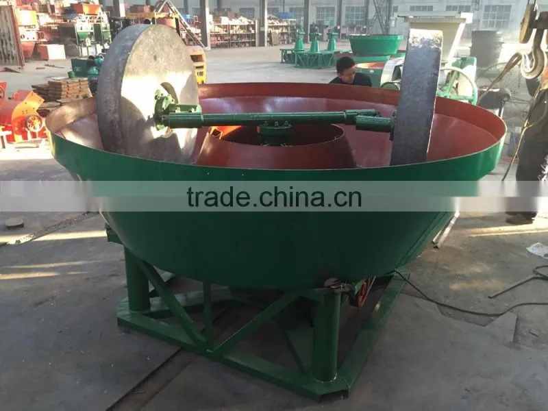 Egypt Gold Ore gold selecting machine, Two Wheels Wet Pan Mill
