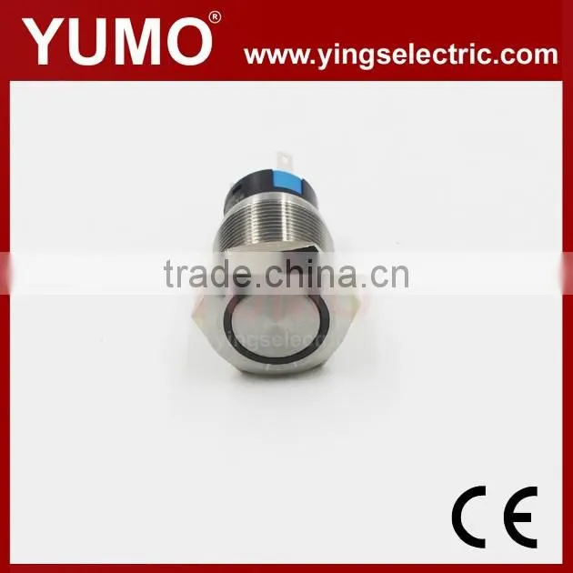 LA19 series IP65 5 pin terminal 5A/250VAC Stainless metal push button connector metal push button insert shell