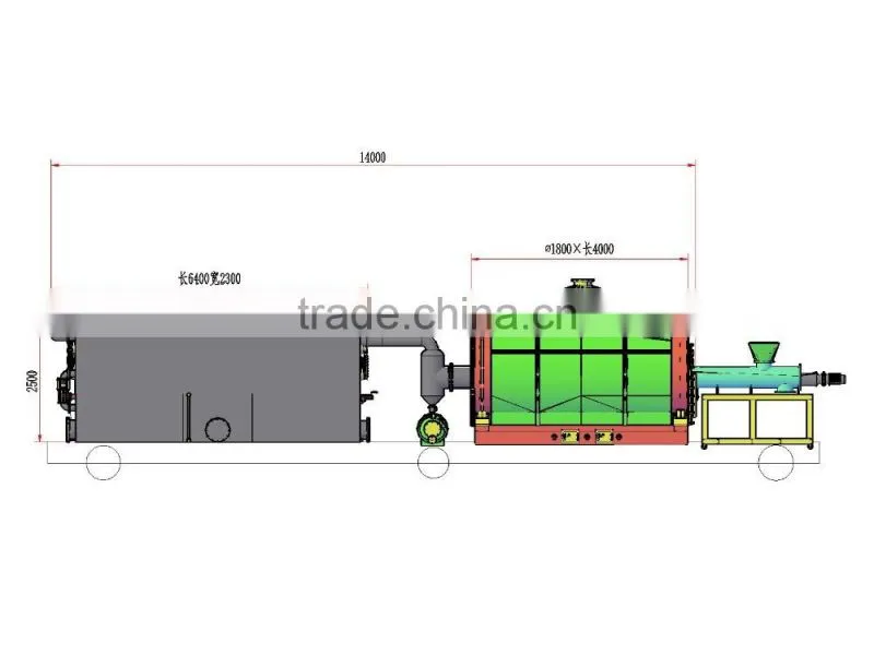 small Plastic recycling equipment getting plastic diesel oil