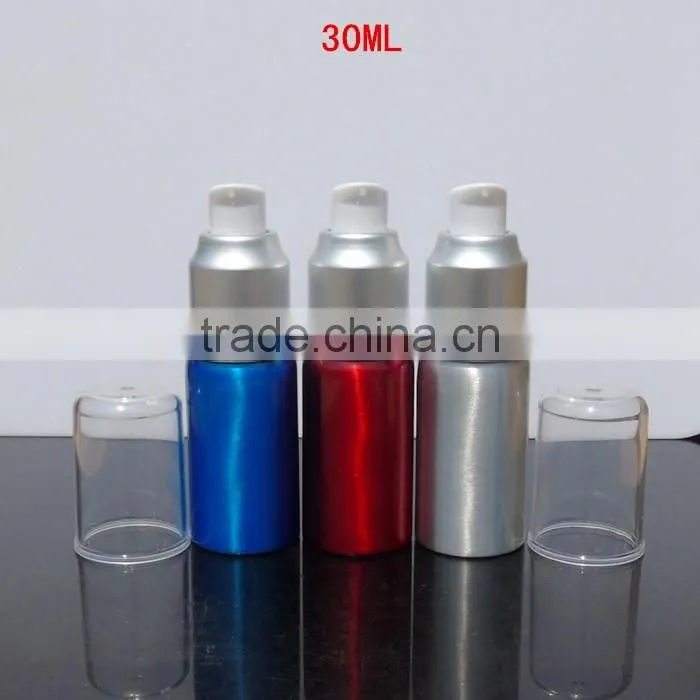 Wholesale 20ml-300ml empty cosmetic packaging aluminum bottle lotion bottle shampoo alumimum pump bottle